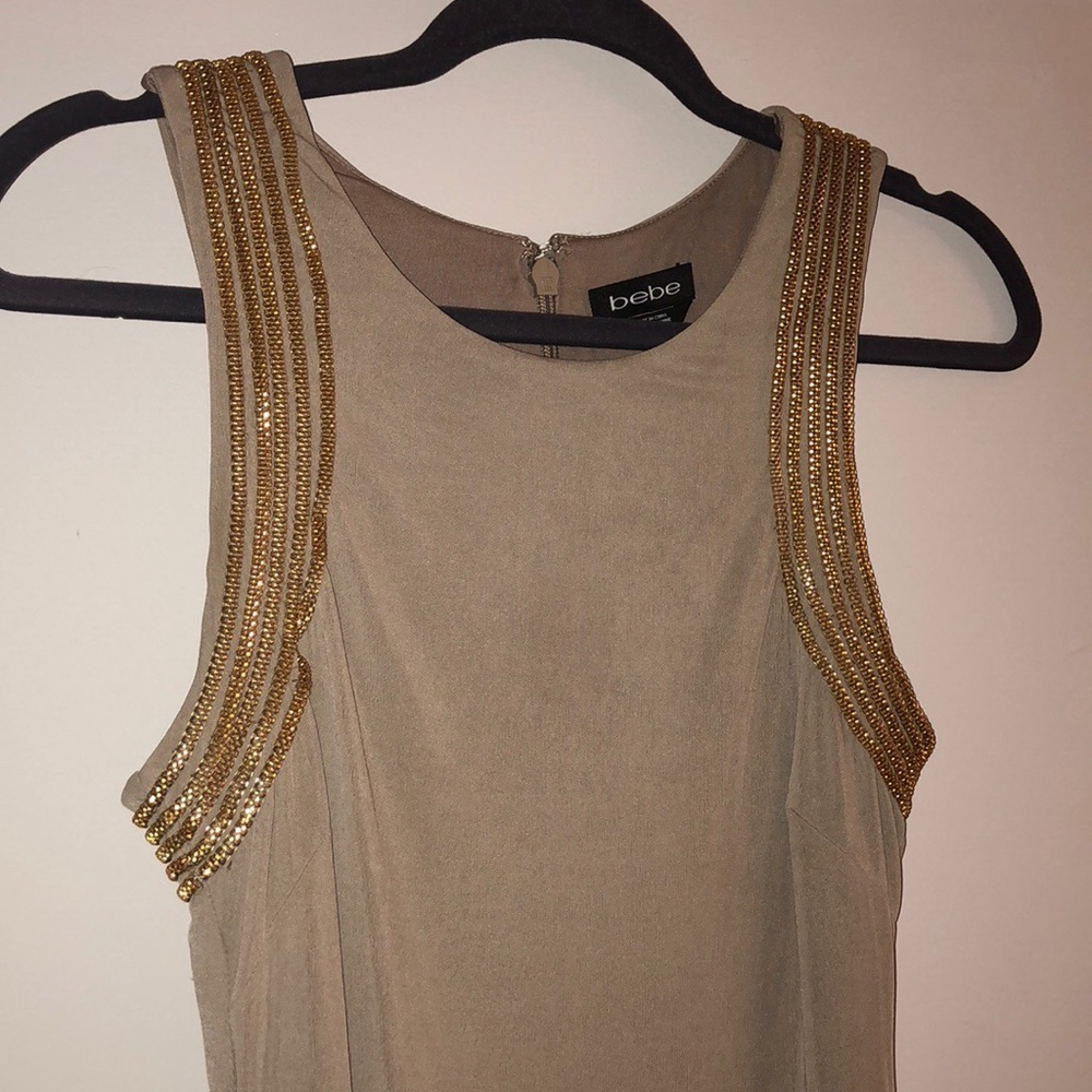 Bebe - Nude Midi Cocktail Dress